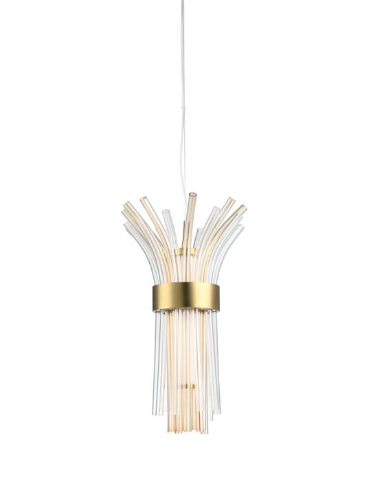 Antique Brass Glass Pendant Light